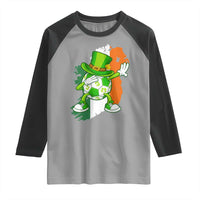 Funny Dabbing Soccer Ball Raglan Shirt St Patricks Day