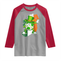 Funny Dabbing Soccer Ball Raglan Shirt St Patricks Day