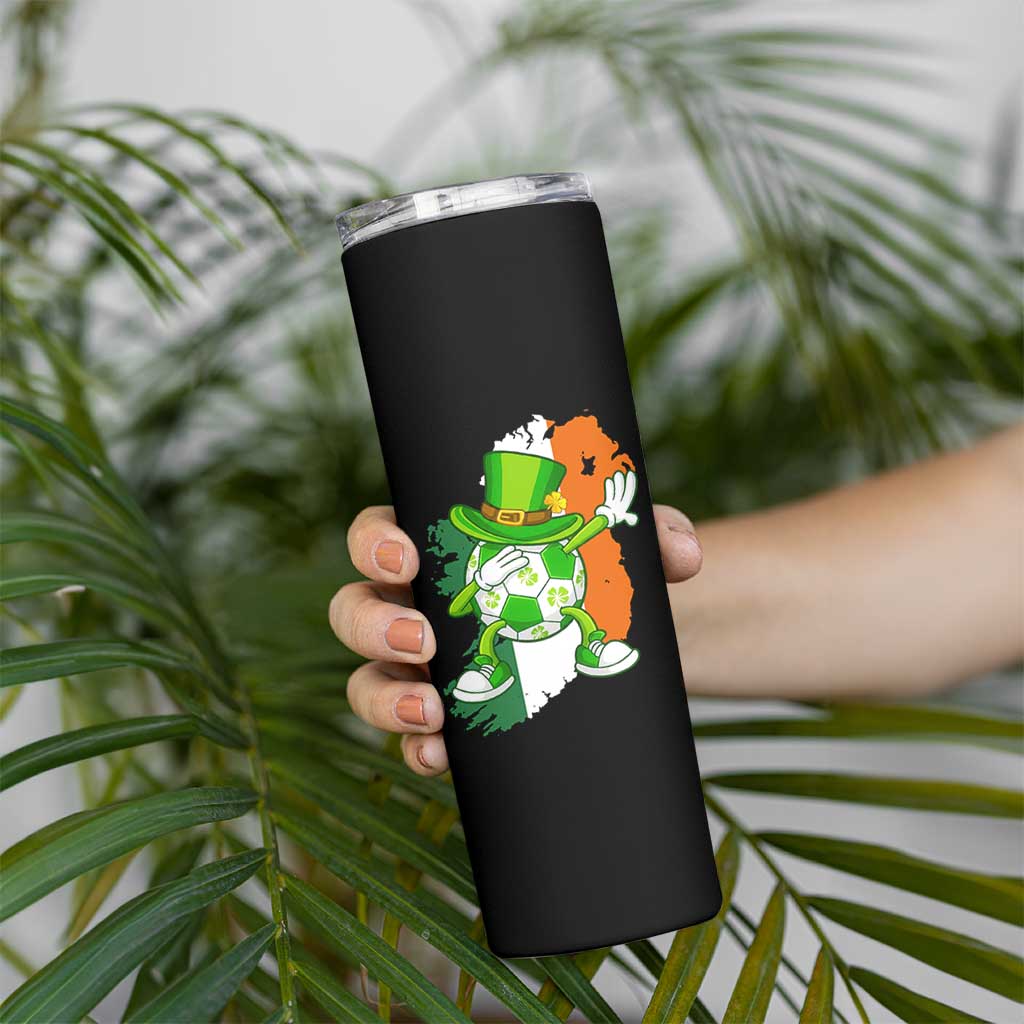 Funny Dabbing Soccer Ball Skinny Tumbler St Patricks Day