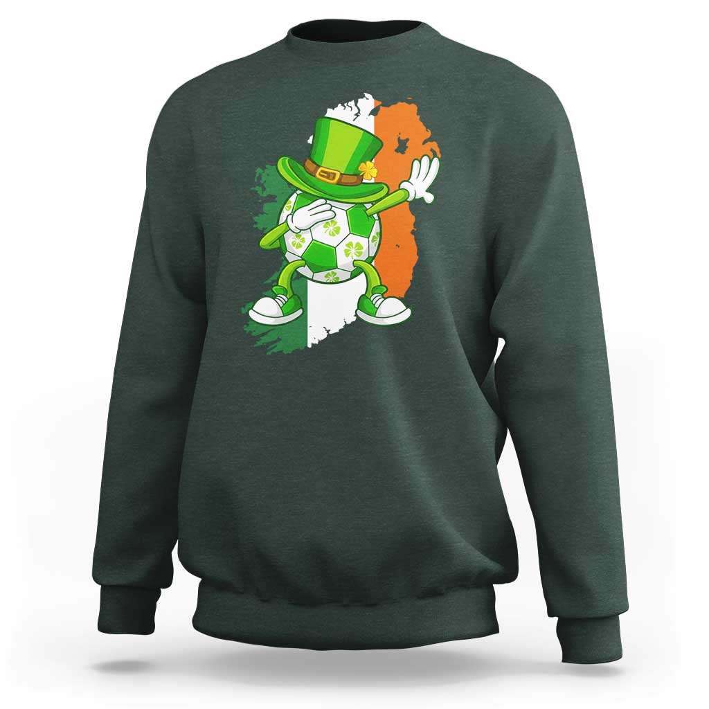 Funny Dabbing Soccer Ball Sweatshirt St Patricks Day