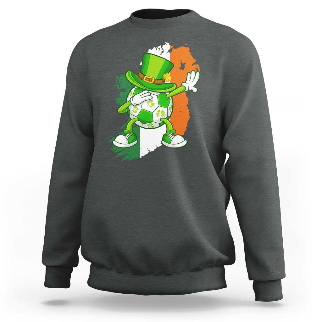 Funny Dabbing Soccer Ball Sweatshirt St Patricks Day