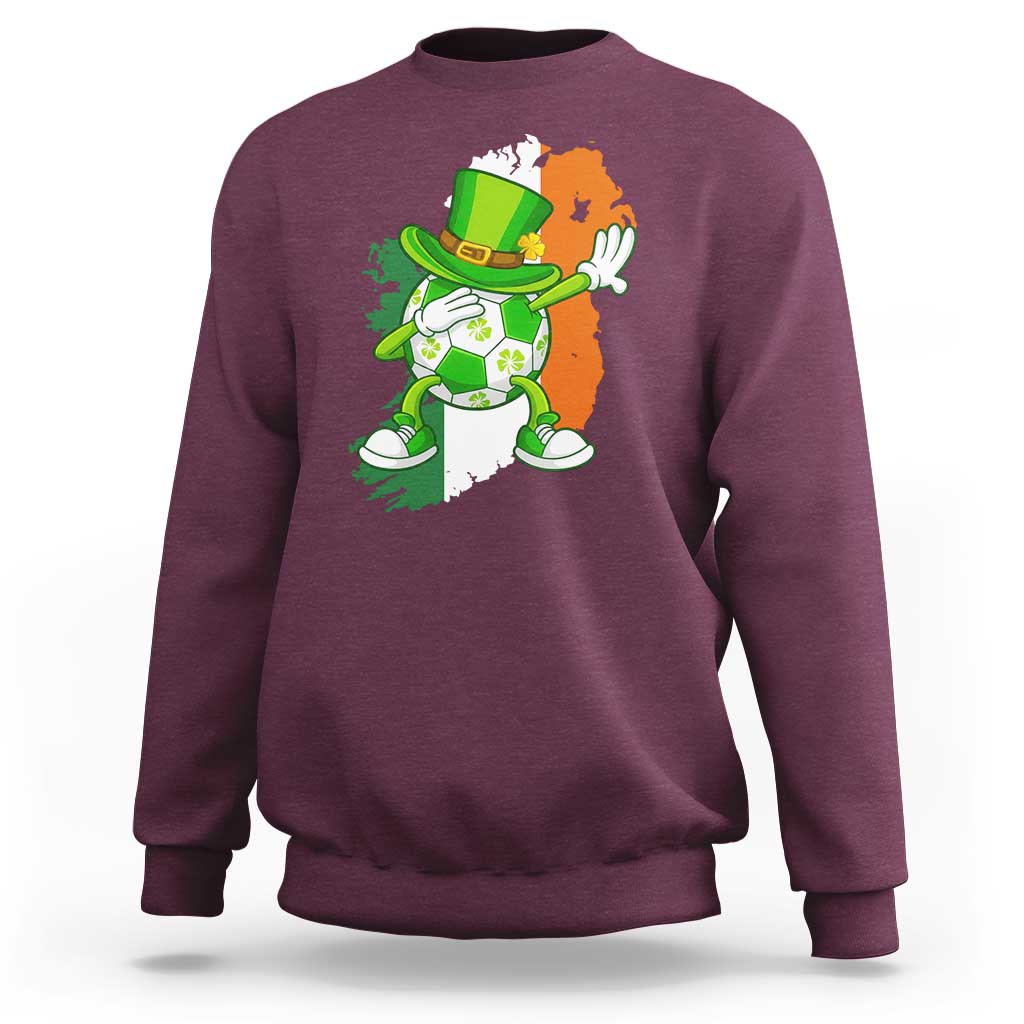 Funny Dabbing Soccer Ball Sweatshirt St Patricks Day