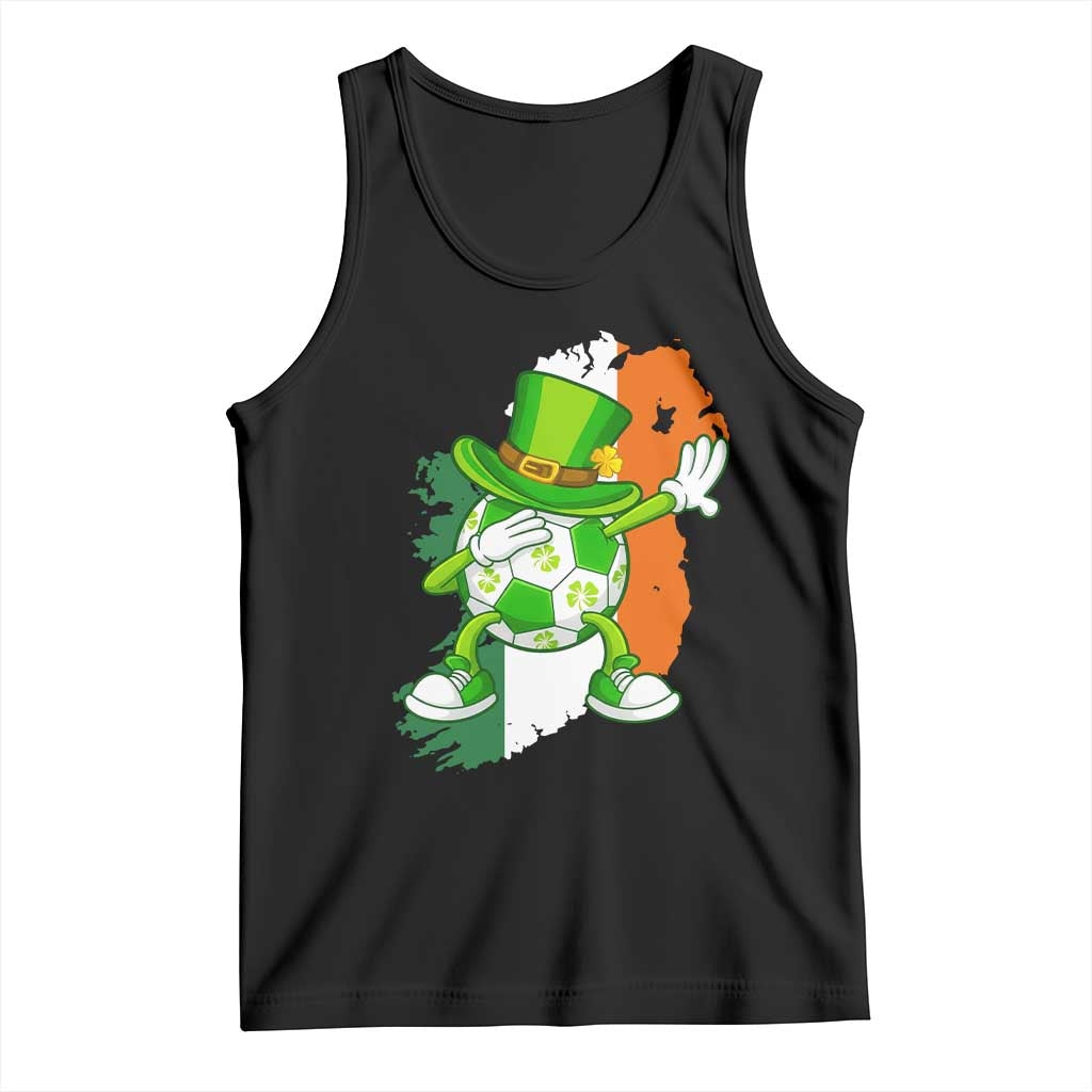 Funny Dabbing Soccer Ball Tank Top St Patricks Day