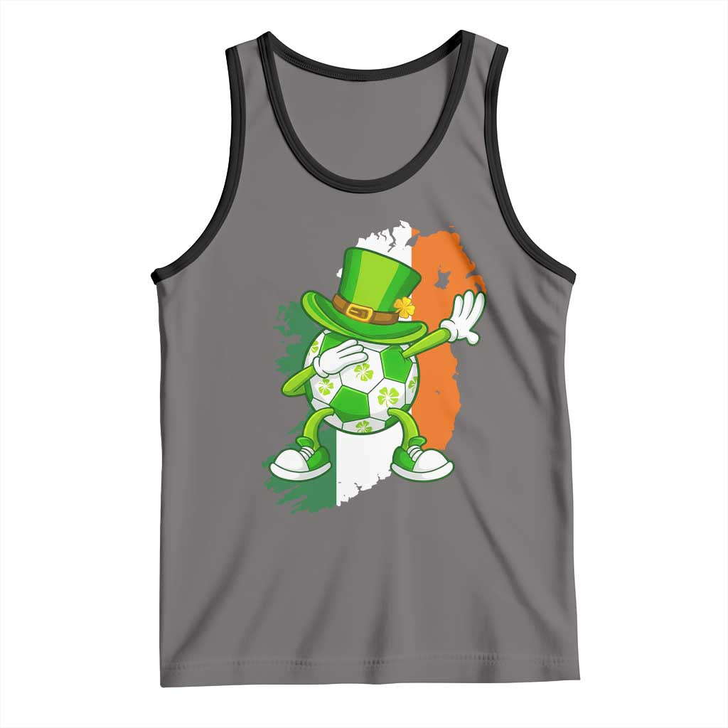 Funny Dabbing Soccer Ball Tank Top St Patricks Day