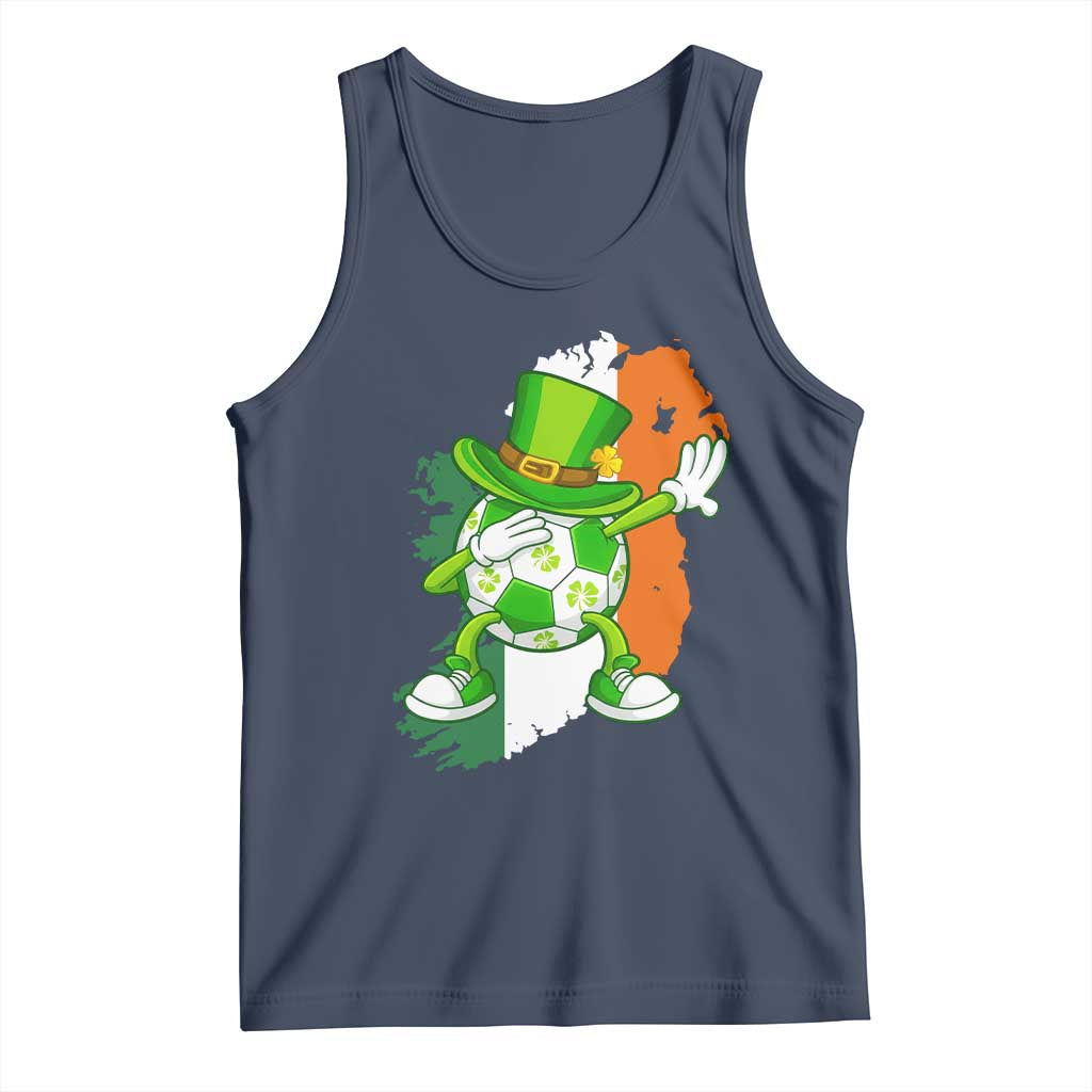 Funny Dabbing Soccer Ball Tank Top St Patricks Day