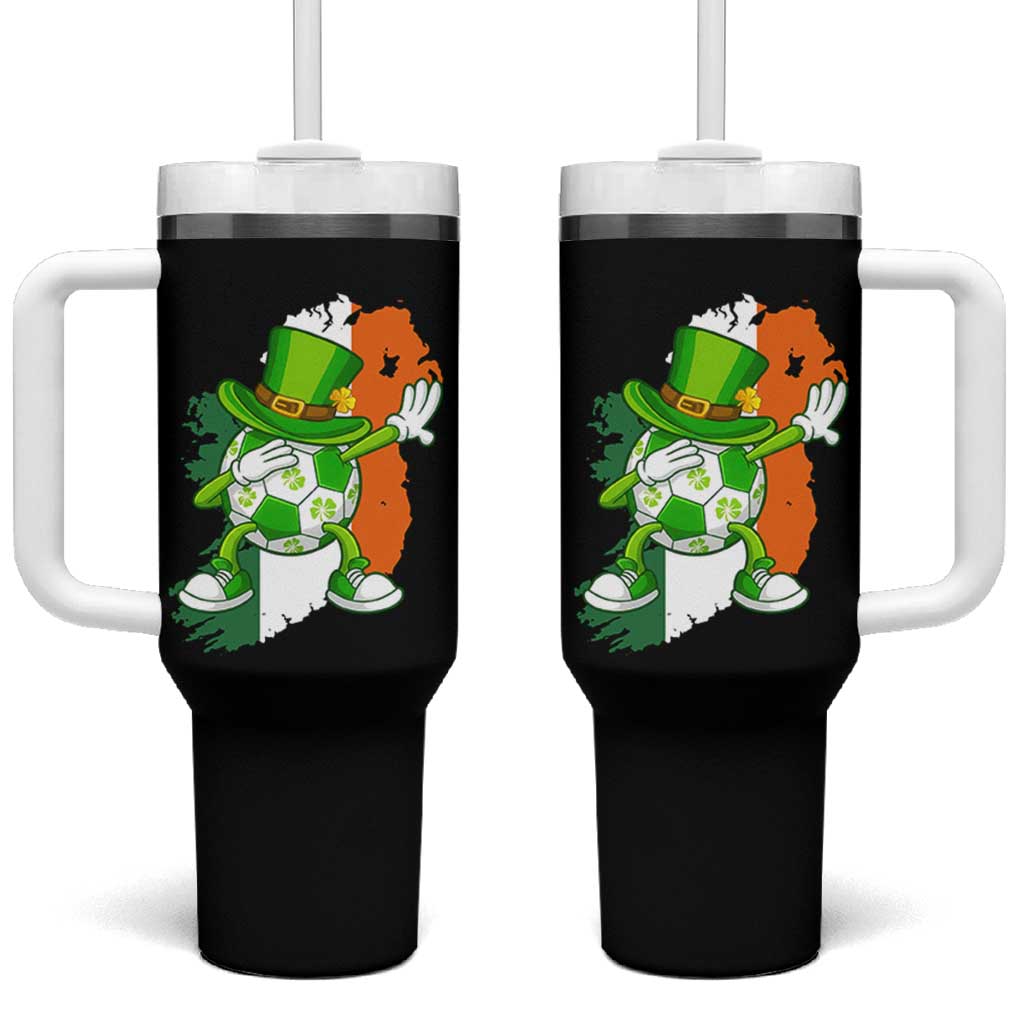 Funny Dabbing Soccer Ball Tumbler With Handle St Patricks Day