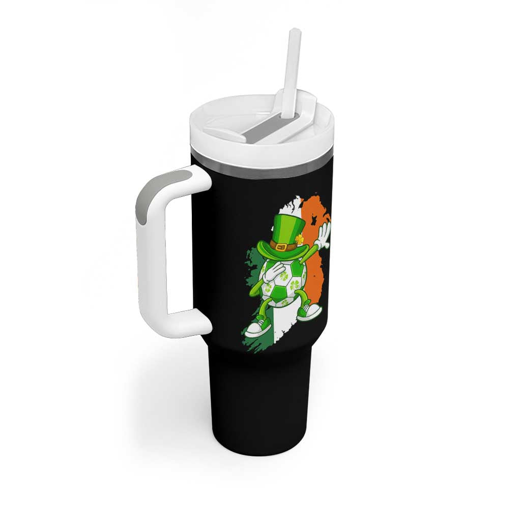 Funny Dabbing Soccer Ball Tumbler With Handle St Patricks Day