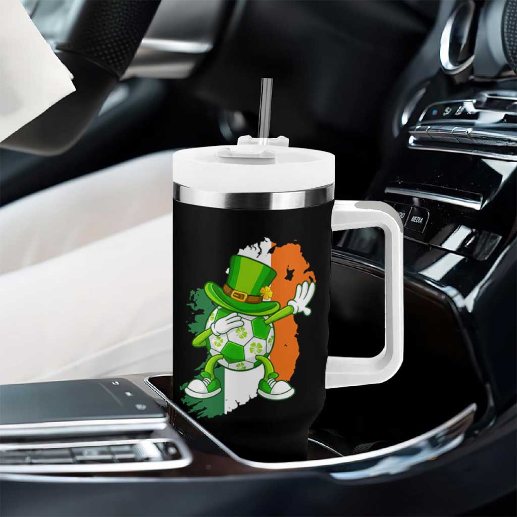 Funny Dabbing Soccer Ball Tumbler With Handle St Patricks Day