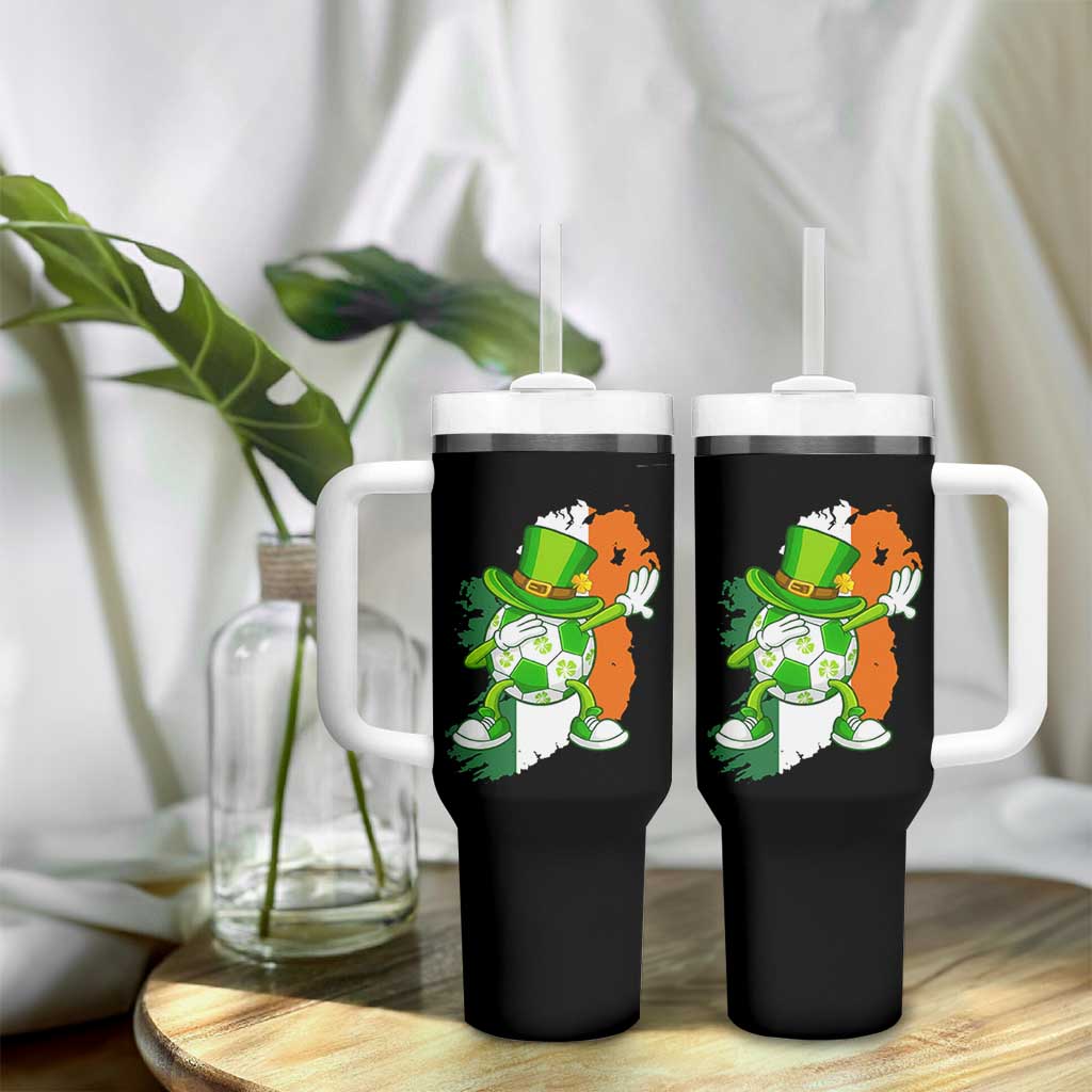 Funny Dabbing Soccer Ball Tumbler With Handle St Patricks Day