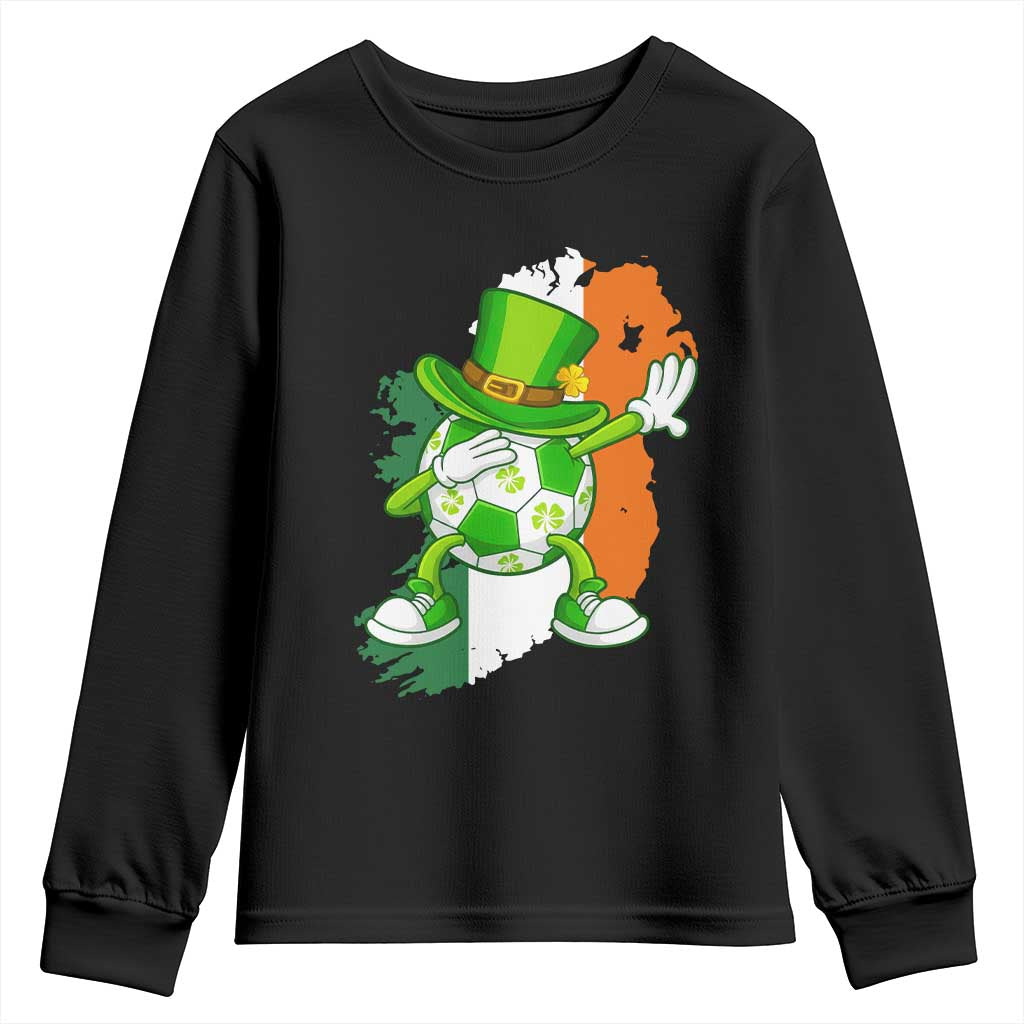 Funny Dabbing Soccer Ball Youth Sweatshirt St Patricks Day