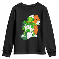 Funny Dabbing Soccer Ball Youth Sweatshirt St Patricks Day