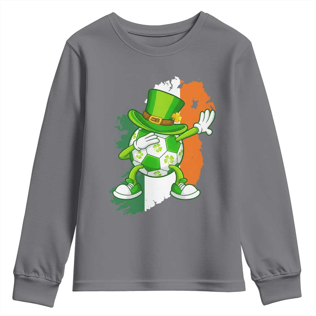 Funny Dabbing Soccer Ball Youth Sweatshirt St Patricks Day