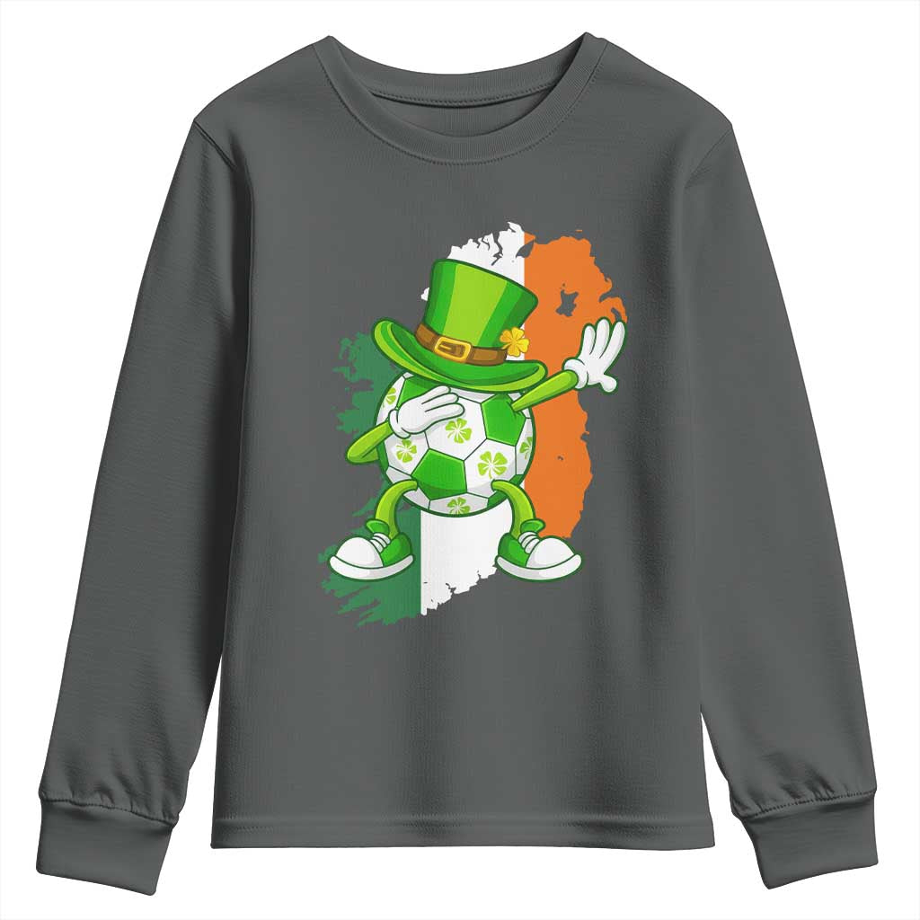 Funny Dabbing Soccer Ball Youth Sweatshirt St Patricks Day