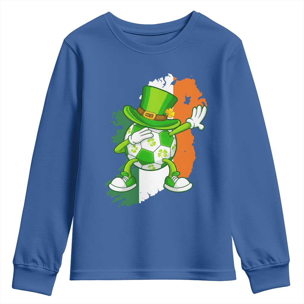 Funny Dabbing Soccer Ball Youth Sweatshirt St Patricks Day