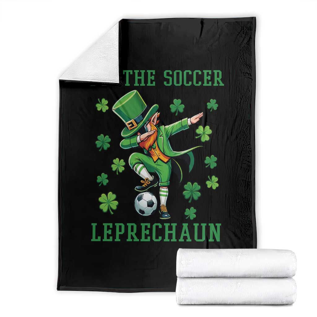 I Am The Soccer Leprechaun Throw Blanket Funny Irish Soccer