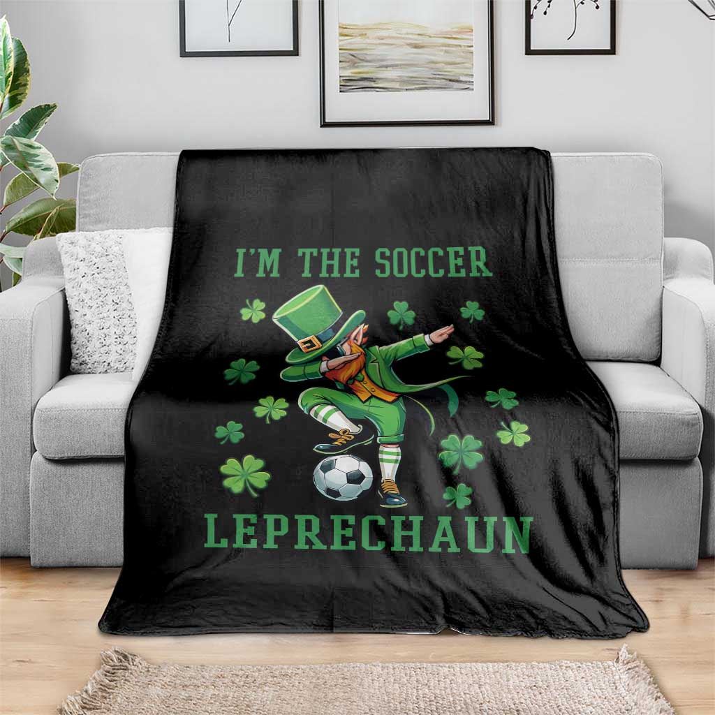 I Am The Soccer Leprechaun Throw Blanket Funny Irish Soccer