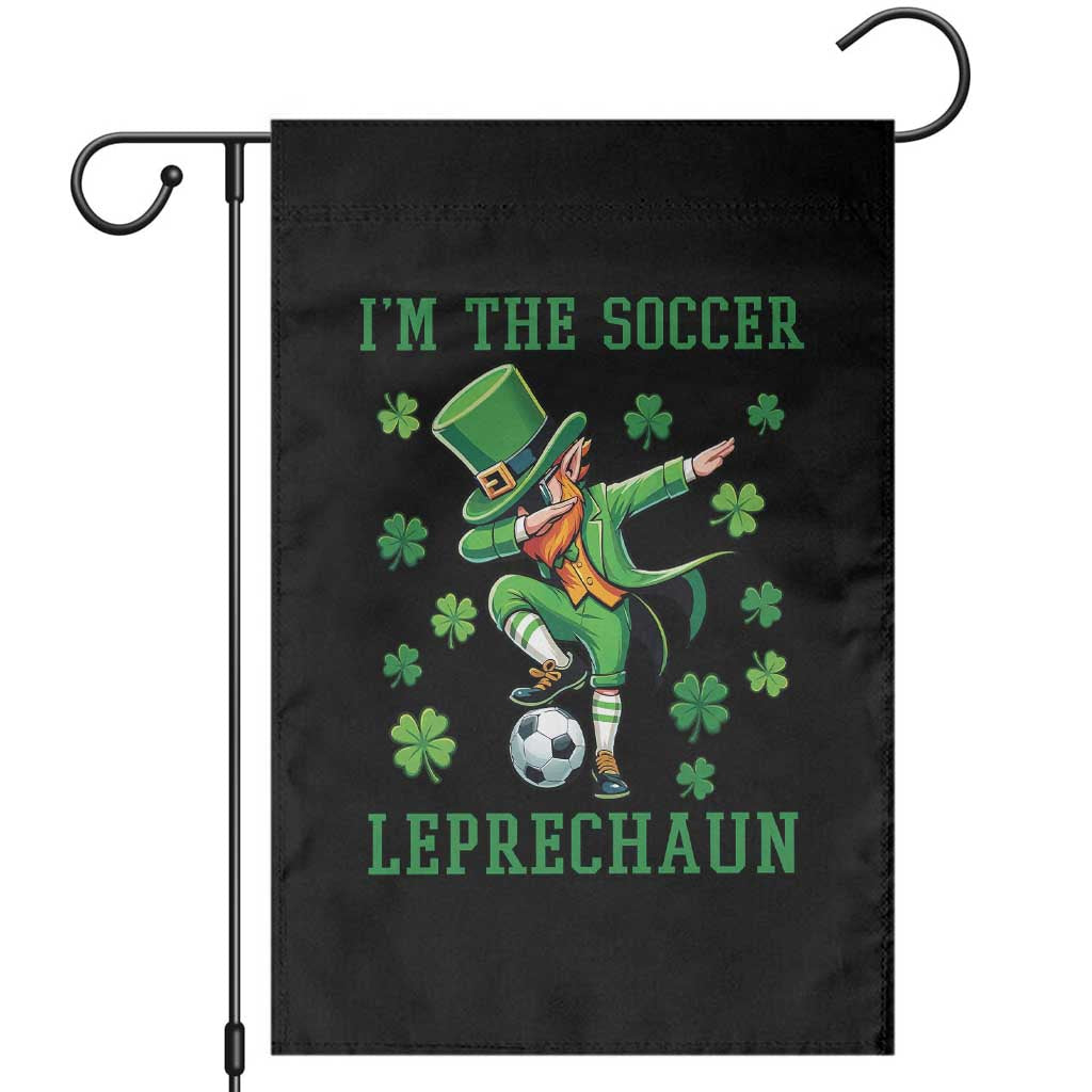 I Am The Soccer Leprechaun Garden Flag Funny Irish Soccer