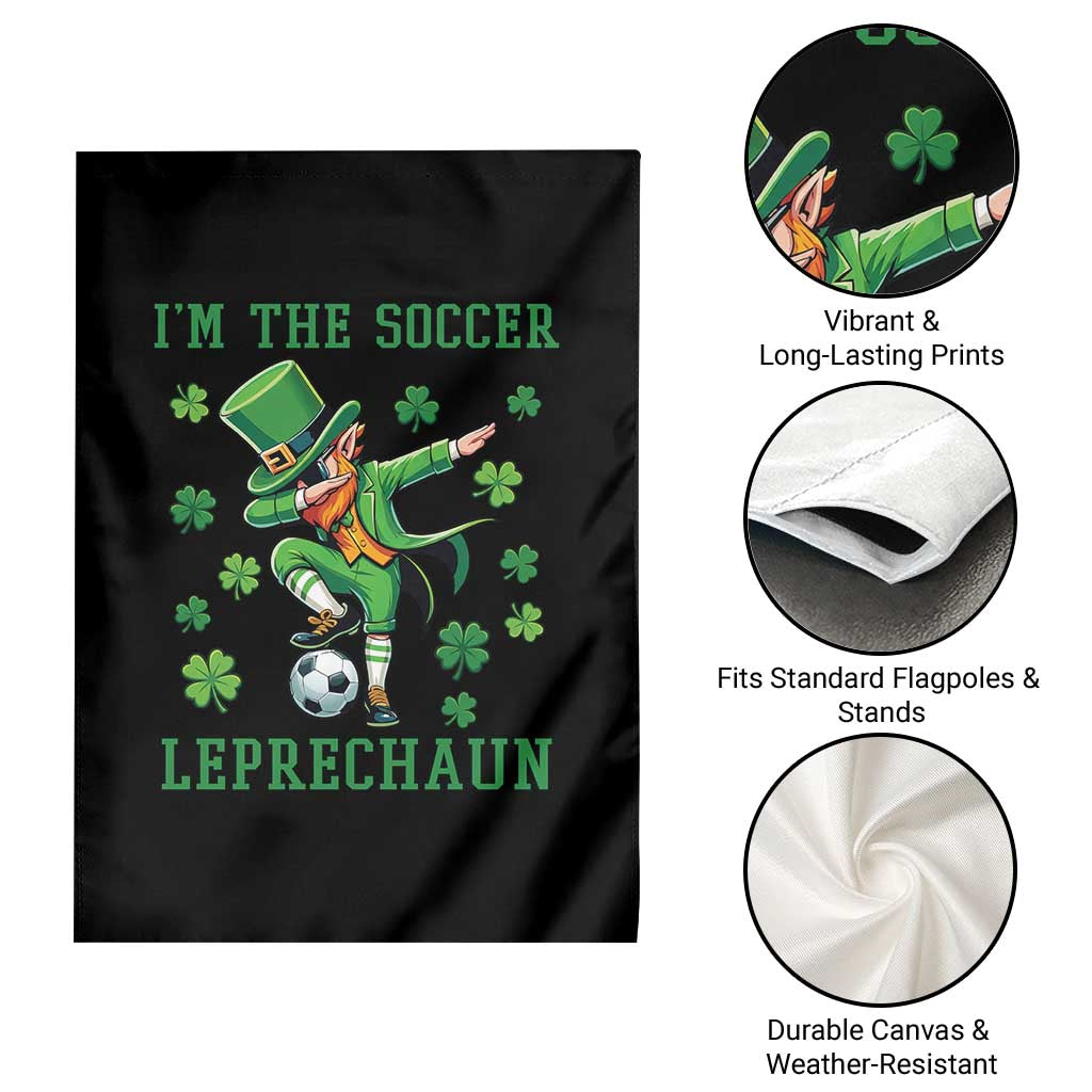 I Am The Soccer Leprechaun Garden Flag Funny Irish Soccer