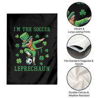 I Am The Soccer Leprechaun Garden Flag Funny Irish Soccer