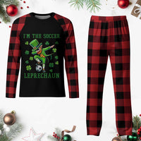 I Am The Soccer Leprechaun Plaid Pajama Set Funny Irish Soccer