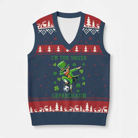 I Am The Soccer Leprechaun V-Neck Knit Sweater Vest Funny Irish Soccer