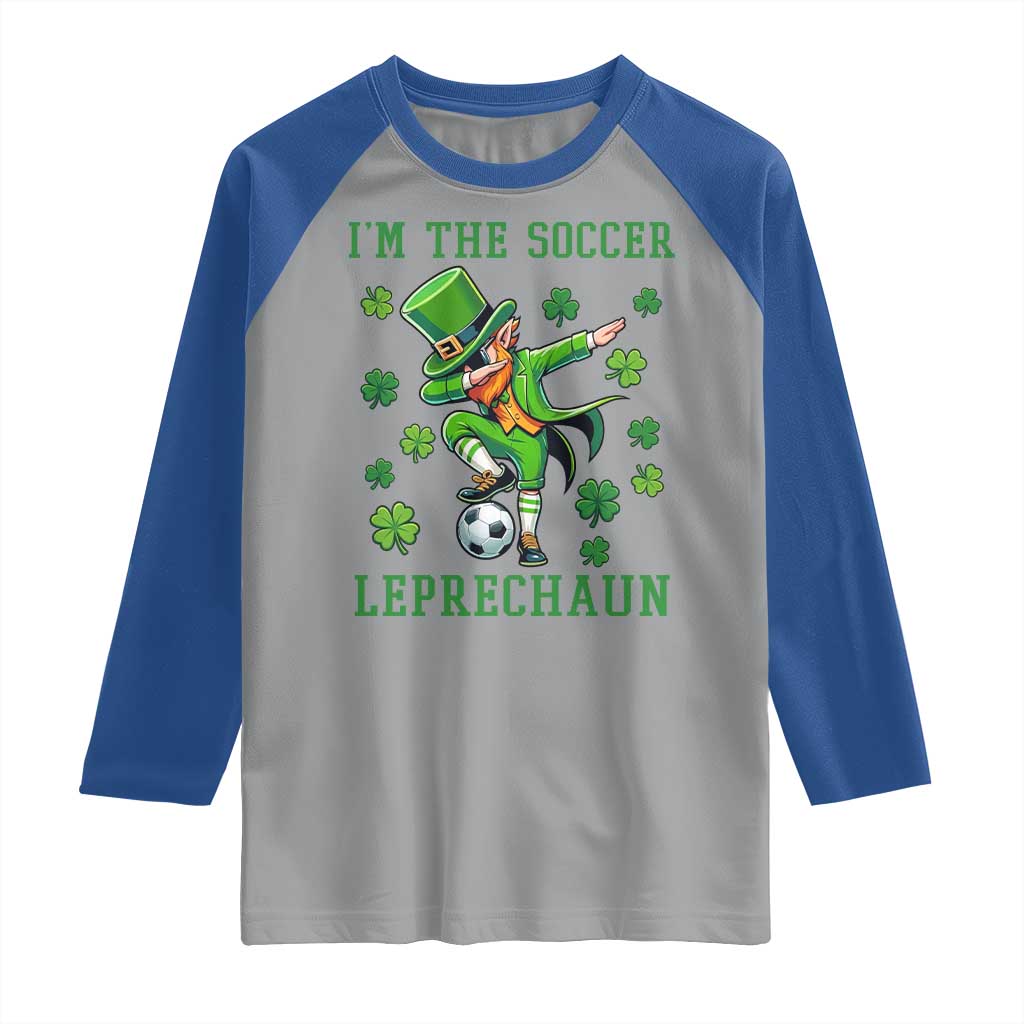 I Am The Soccer Leprechaun Raglan Shirt Funny Irish Soccer