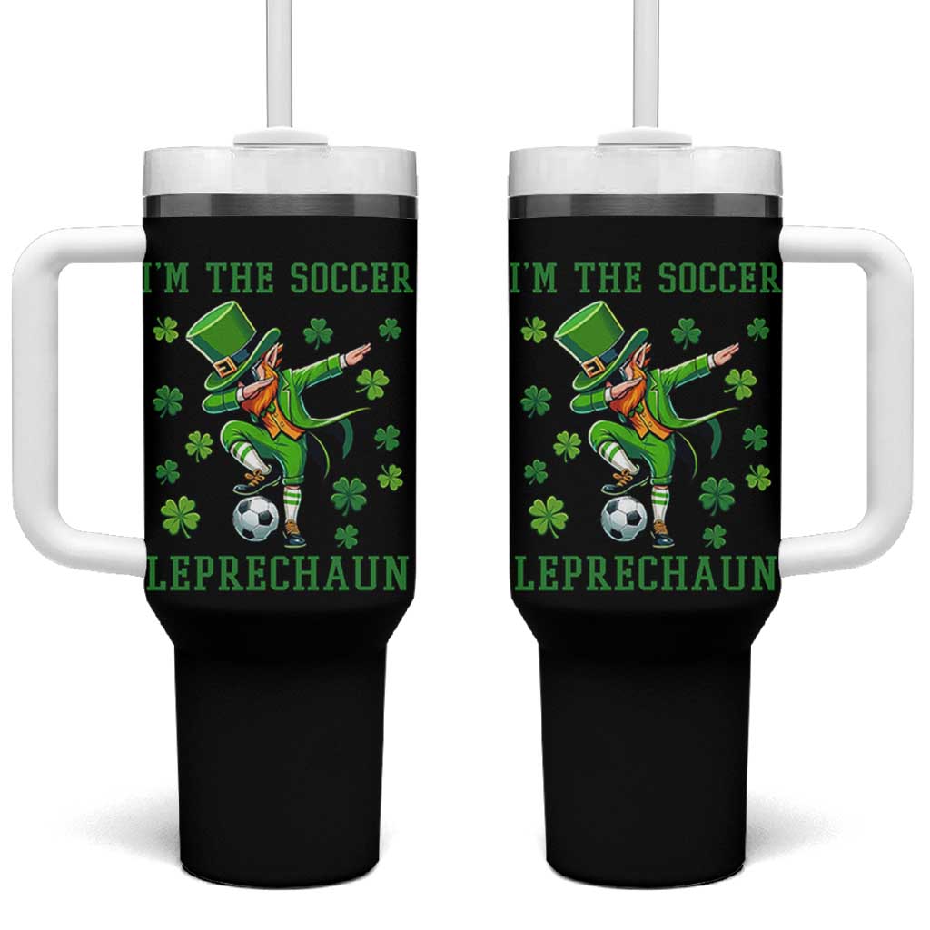 I Am The Soccer Leprechaun Tumbler With Handle Funny Irish Soccer