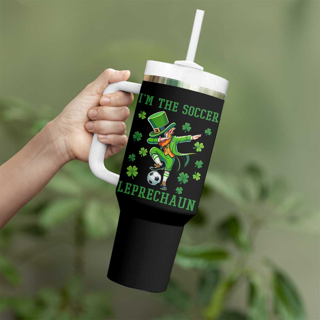 I Am The Soccer Leprechaun Tumbler With Handle Funny Irish Soccer