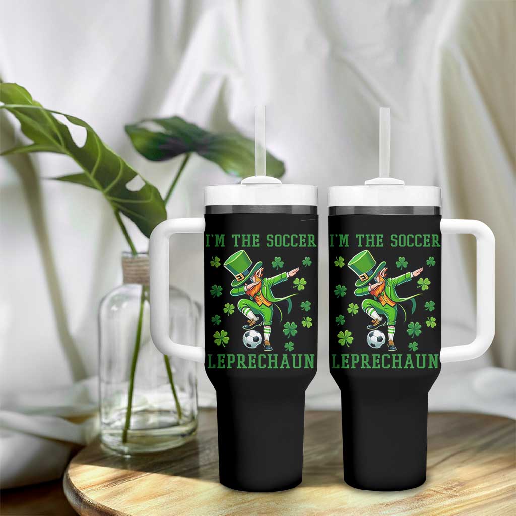 I Am The Soccer Leprechaun Tumbler With Handle Funny Irish Soccer
