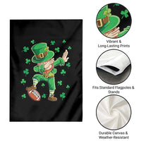 Dabbing Leprechaun Football St Patricks Day Boys Men Sports T-Shirt Garden Flag