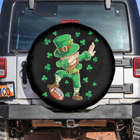 Dabbing Leprechaun Football St Patricks Day Boys Men Sports T-Shirt Spare Tire Cover