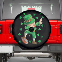 Dabbing Leprechaun Football St Patricks Day Boys Men Sports T-Shirt Spare Tire Cover