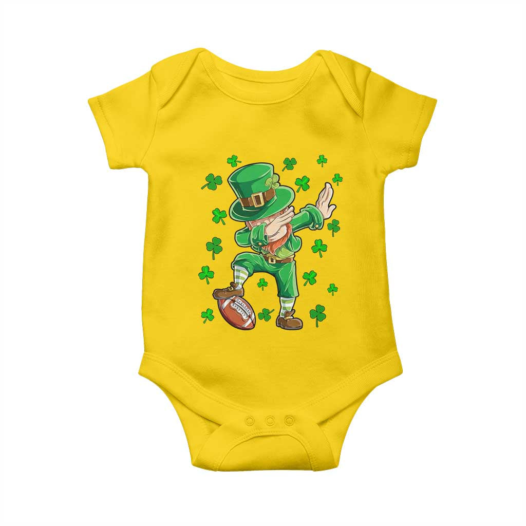 Dabbing Leprechaun Football St Patricks Day Boys Men Sports T-Shirt Baby Onesie
