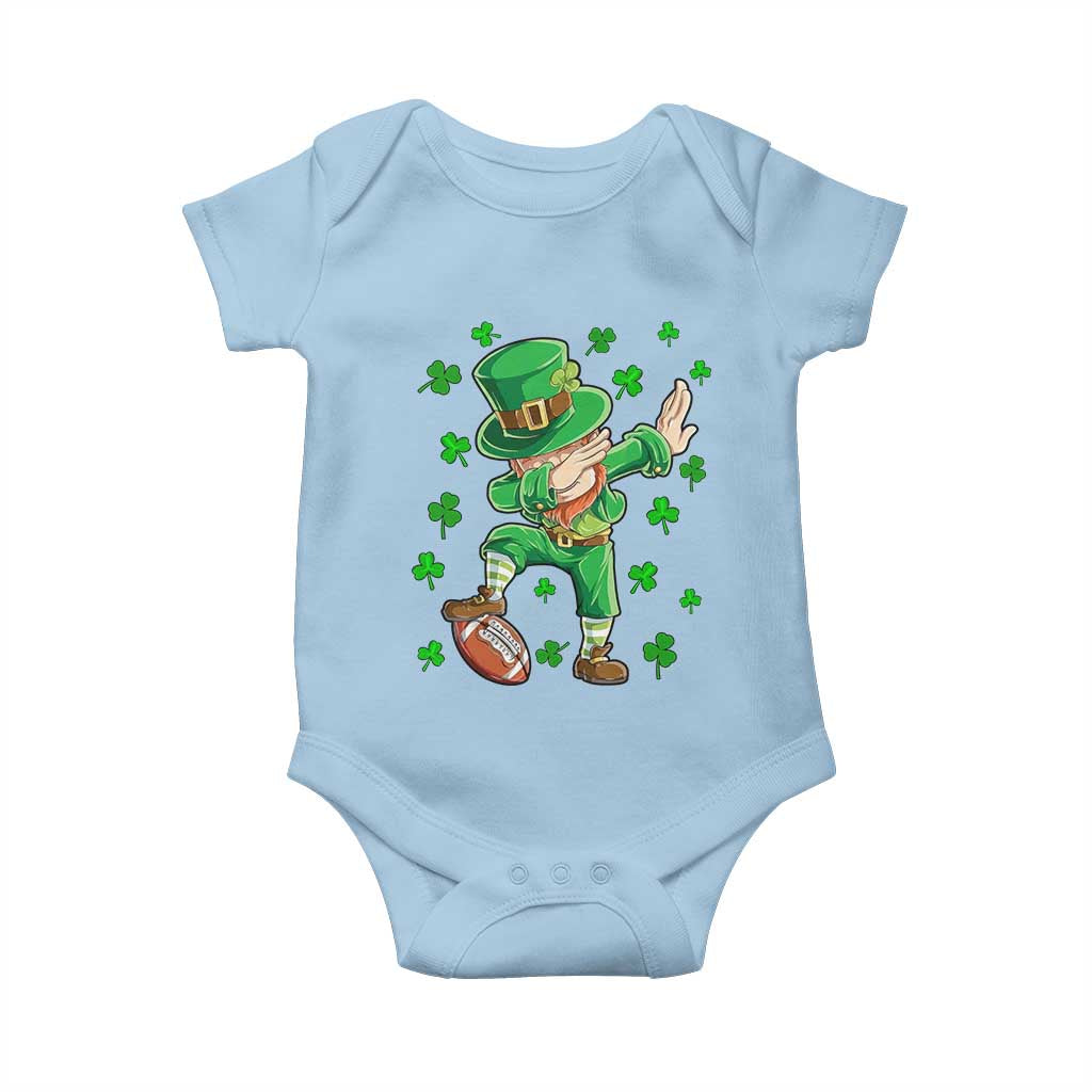Dabbing Leprechaun Football St Patricks Day Boys Men Sports T-Shirt Baby Onesie
