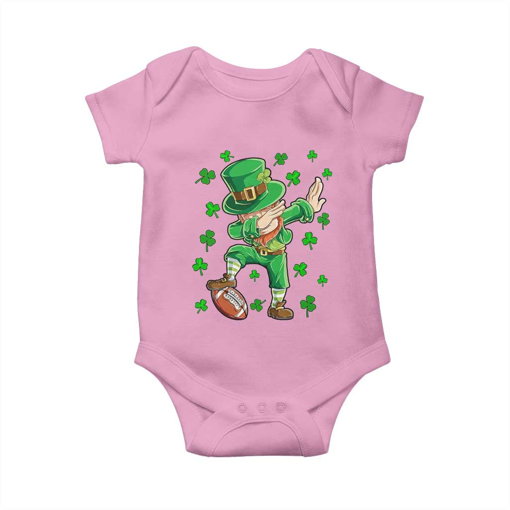Dabbing Leprechaun Football St Patricks Day Boys Men Sports T-Shirt Baby Onesie