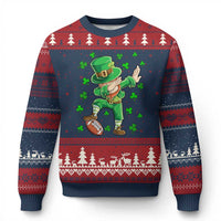 Dabbing Leprechaun Football St Patricks Day Boys Men Sports T-Shirt Ugly Christmas Sweater