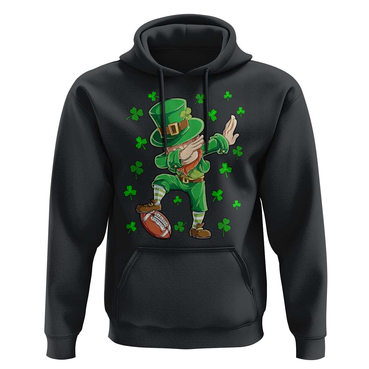 Dabbing Leprechaun Football St Patricks Day Boys Men Sports T-Shirt Hoodie