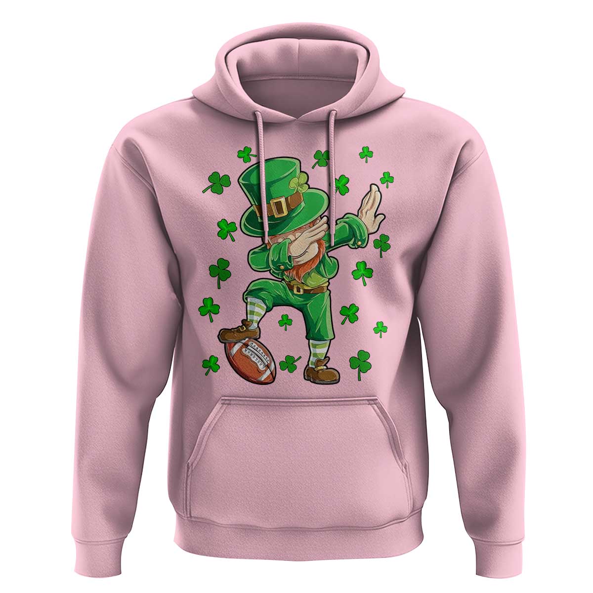 Dabbing Leprechaun Football St Patricks Day Boys Men Sports T-Shirt Hoodie