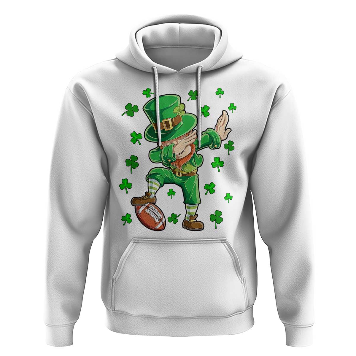 Dabbing Leprechaun Football St Patricks Day Boys Men Sports T-Shirt Hoodie