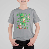 Dabbing Leprechaun Football St Patricks Day Boys Men Sports T-Shirt T Shirt For Kid