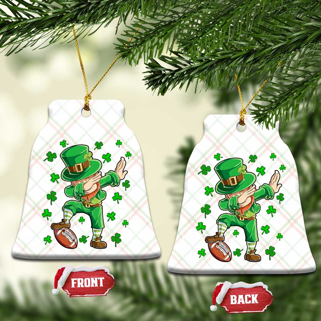 Dabbing Leprechaun Football St Patricks Day Boys Men Sports T-Shirt Ceramic Ornament