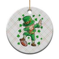 Dabbing Leprechaun Football St Patricks Day Boys Men Sports T-Shirt Ceramic Ornament