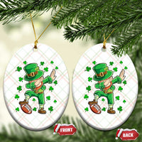 Dabbing Leprechaun Football St Patricks Day Boys Men Sports T-Shirt Ceramic Ornament