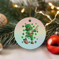Dabbing Leprechaun Football St Patricks Day Boys Men Sports T-Shirt Ceramic Ornament