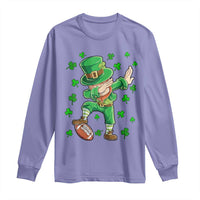 Dabbing Leprechaun Football St Patricks Day Boys Men Sports T-Shirt Long Sleeve Shirt