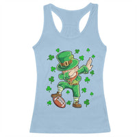 Dabbing Leprechaun Football St Patricks Day Boys Men Sports T-Shirt Racerback Tank Top