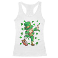 Dabbing Leprechaun Football St Patricks Day Boys Men Sports T-Shirt Racerback Tank Top