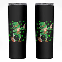 Dabbing Leprechaun Football St Patricks Day Boys Men Sports T-Shirt Skinny Tumbler