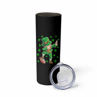 Dabbing Leprechaun Football St Patricks Day Boys Men Sports T-Shirt Skinny Tumbler