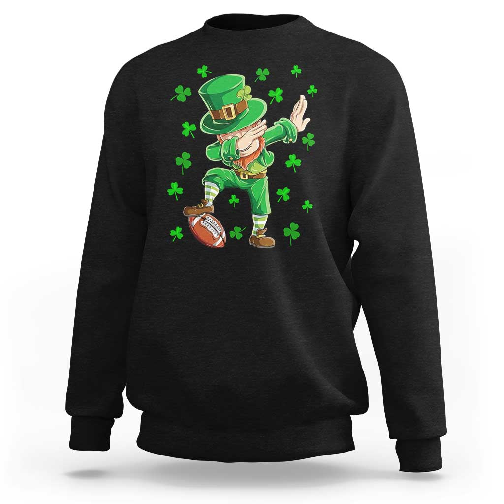 Dabbing Leprechaun Football St Patricks Day Boys Men Sports T-Shirt Sweatshirt